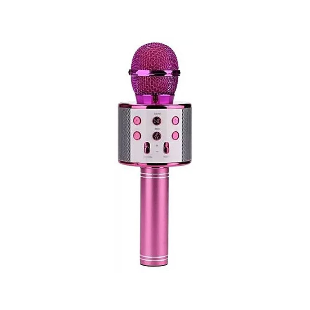 Karaokemikrofon Bluetooth Lyserød