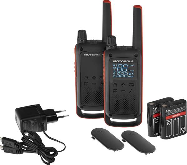 Motorola Talkabout T82 walkie talkie - 2 stk. jagtradio med IPX2 og LED-lommelygte