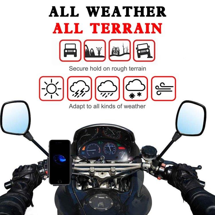 Motorcykel-Mobilholder med Qi lader