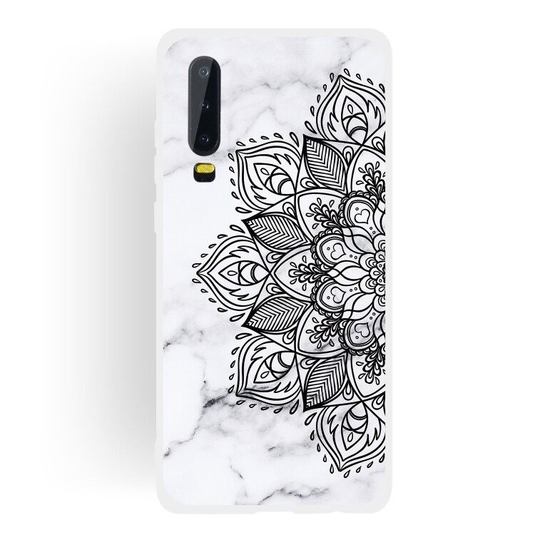 Frostet blomstercover Marmor Huawei P30