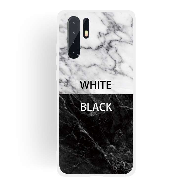 Marmorcover Black/White Huawei P30 Pro