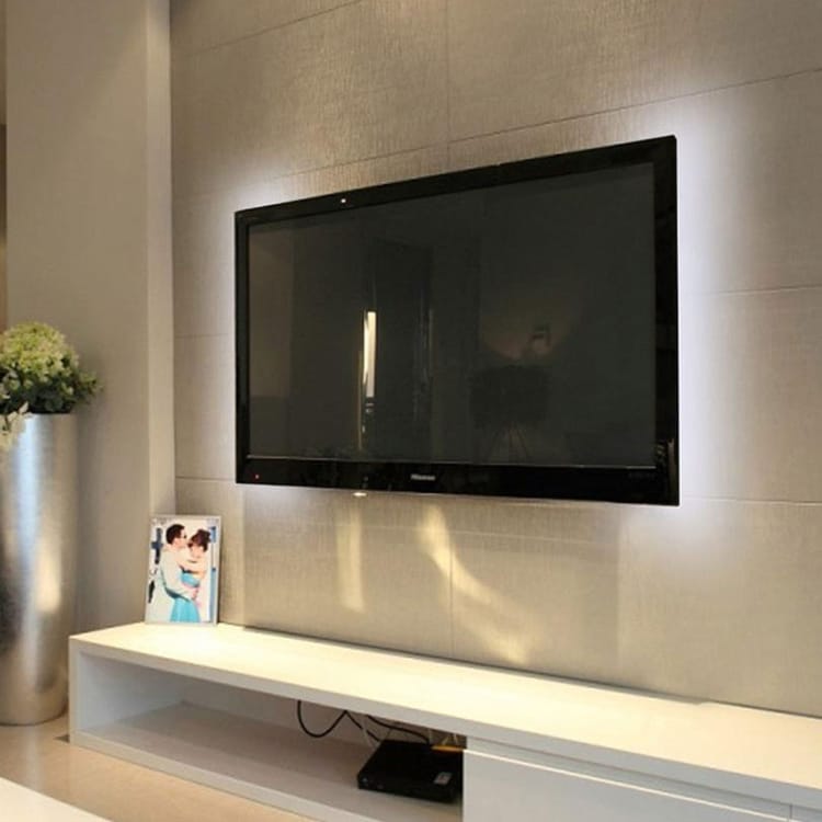 Usb LED-kæde for Baggrundsbelysning til TV - 5 m kold hvid