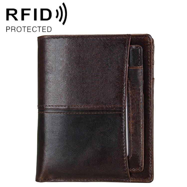 Herre-tegnebog RFID Oil Wax med aftagelig kortholder
