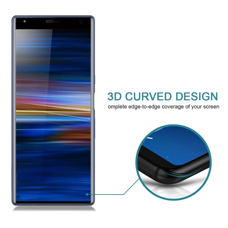 3D Fuld Skærmskåner i hærdet Glas Sony Xperia 10 Plus