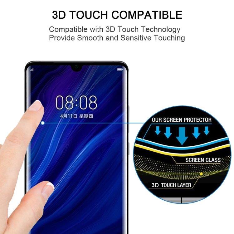 3D Fuld Skærmskåner i hærdet Glas Huawei P30 Pro