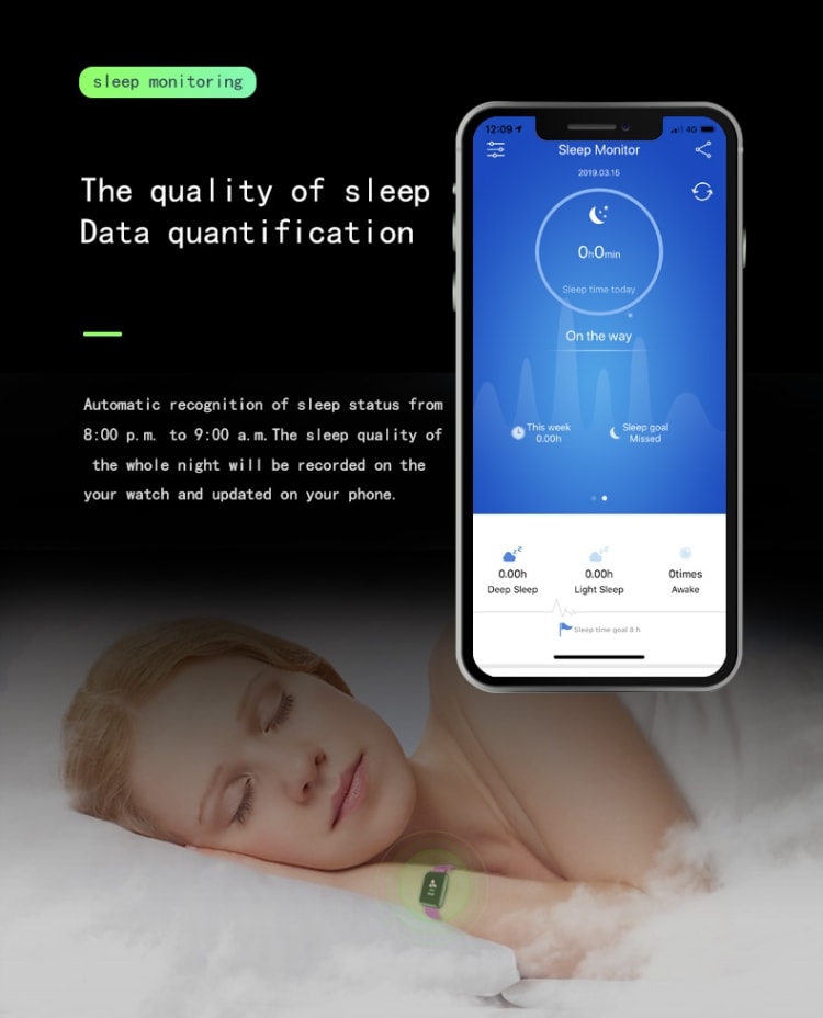 Smart-ur søvncheck / blodtryk / puls / samtale-id mm