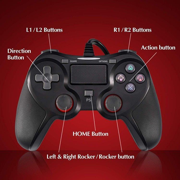 Playstation 4 Håndkontrol / Gamepad med vibration