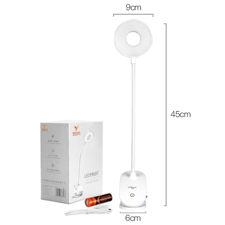 Trådløs dimmerbar Led Lampe med klemme - Opladelig