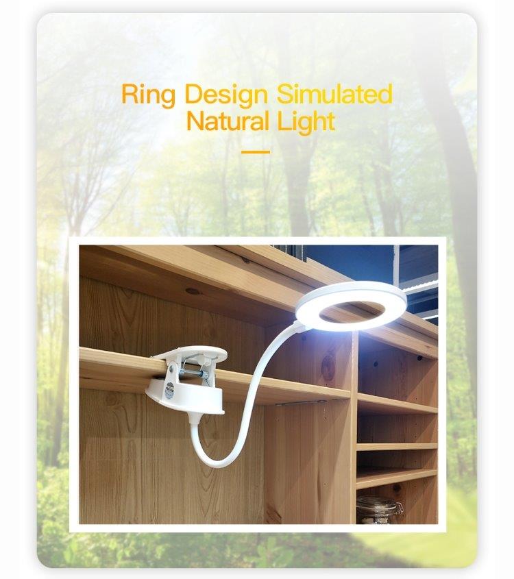 Trådløs dimmerbar Led Lampe med klemme - Opladelig