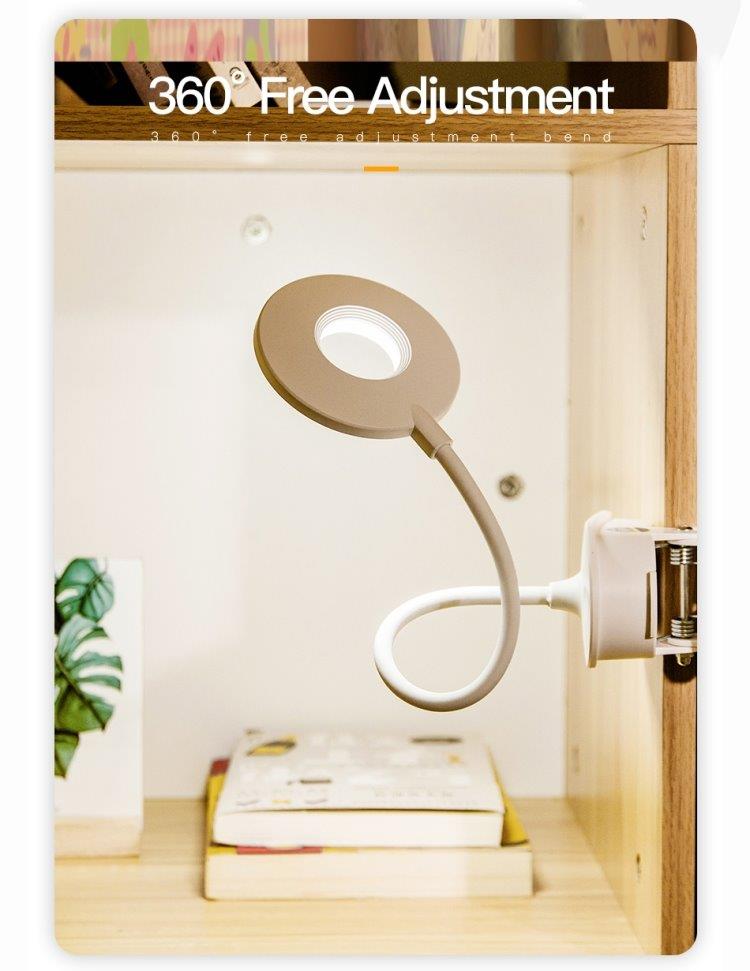 Trådløs dimmerbar Led Lampe med klemme - Opladelig