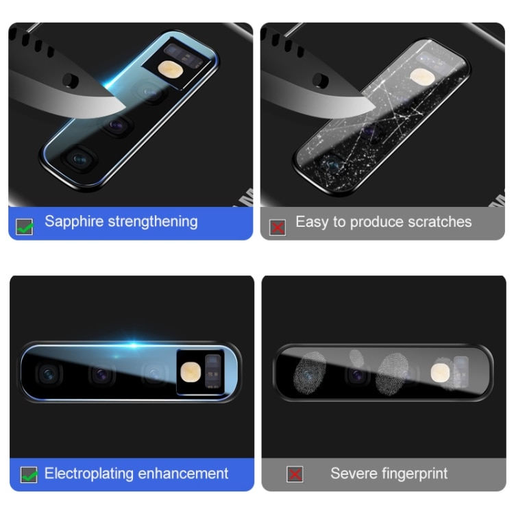 Hærdet skærmskåner i glas til bageste Kameralinse Samsung Galaxy S10