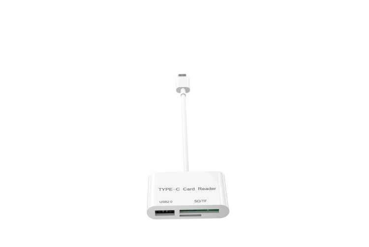 Kortlæser USB Type-C til SD/MicroSD + USB