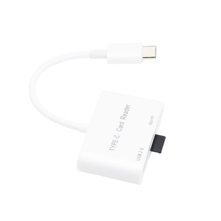 Kortlæser USB Type-C til SD/MicroSD + USB