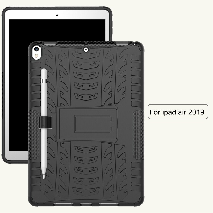 TPU Beskyttelsesetui med Stativ iPad Air 2019 / Pro 10.5 Hvid