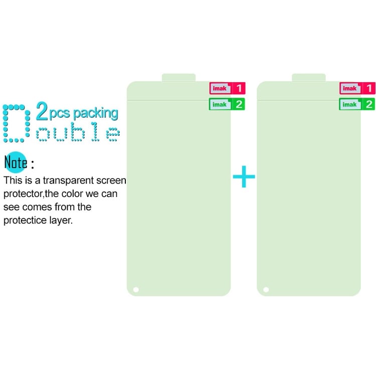 IMAK Hydrogel Skærmbeskyttelse Xiaomi Redmi Note 7 Pakke med 2 stk.