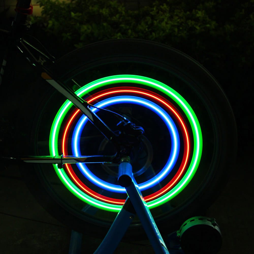 LED Cykelhjulsbelysning 2-pak Grøn