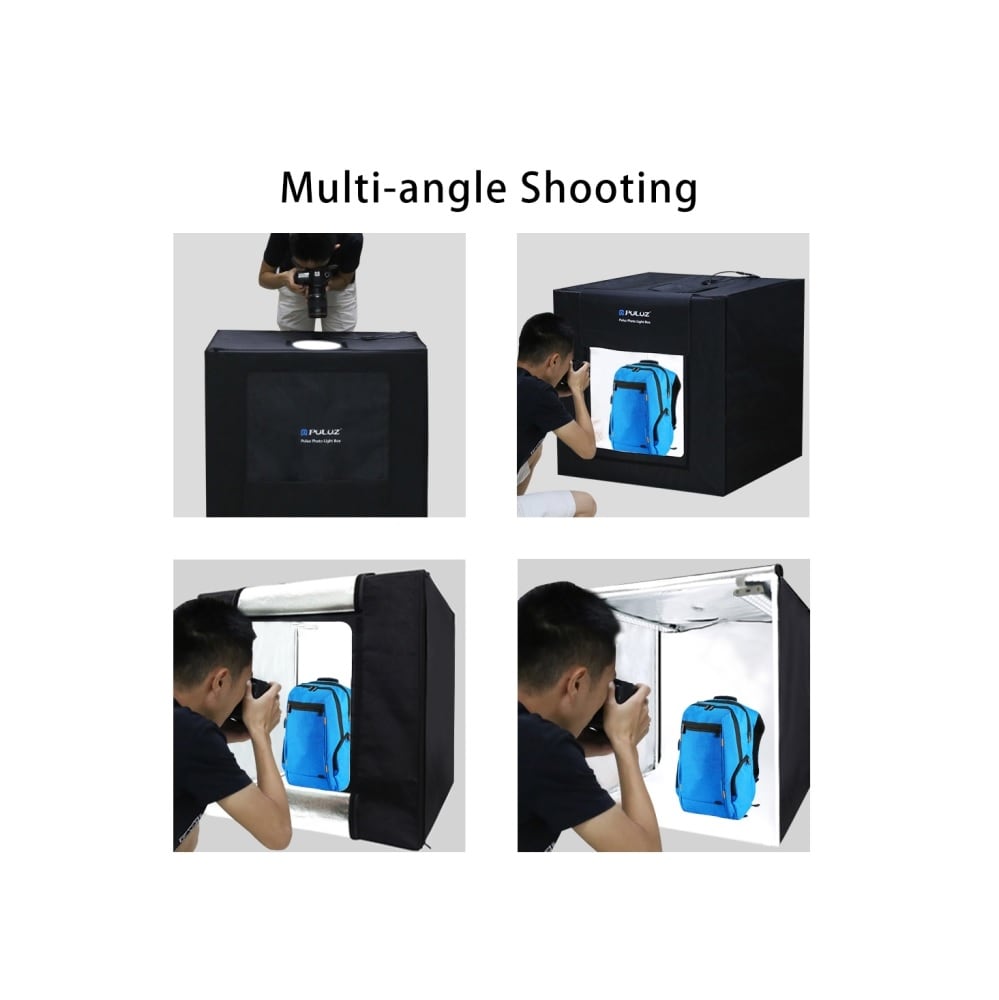 Transportabelt Fotostudio Kit med belysning - 80x80cm