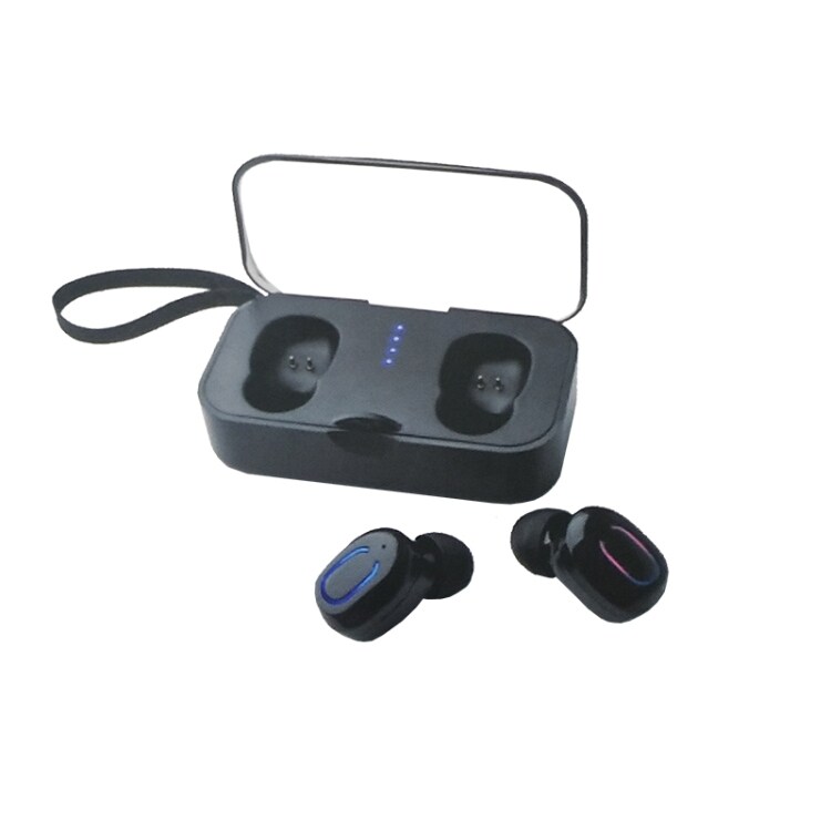 Mini Bluetooth høretelefoner med opladningsfoderal