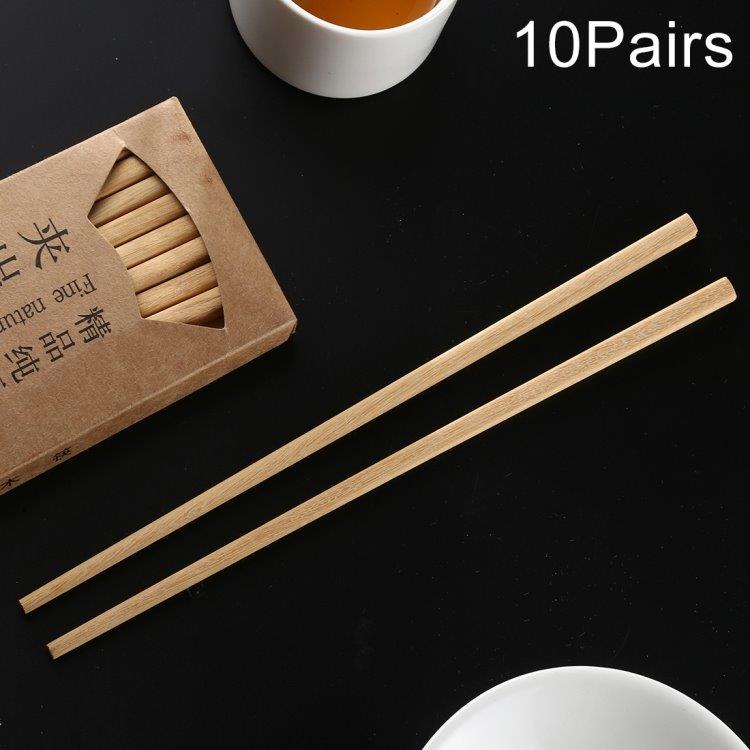 Chopsticks i naturligt træ - Kinesiske spisepinde 10-Pak