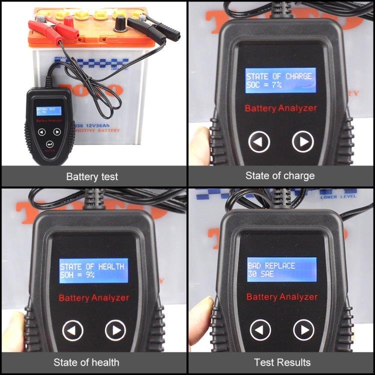 12V Bilbatteri-tester/Bildiagnostik