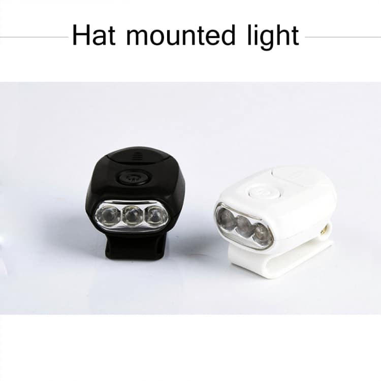 Mini LED-Lampe med klemme for kasket - Hvid farve