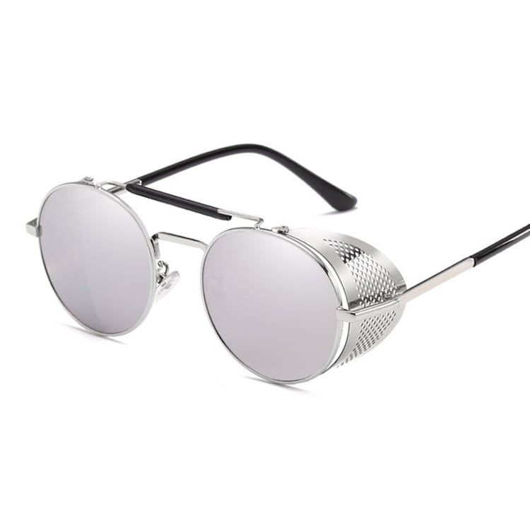 Retro Solbriller med UV-beskyttelse - Sølvfarvede