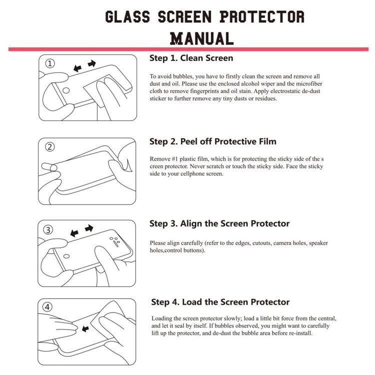 ENKAY Skærmbeskyttelse i Hærdet Glas til Motorola Moto One Vision - Pakke med 2 stk.