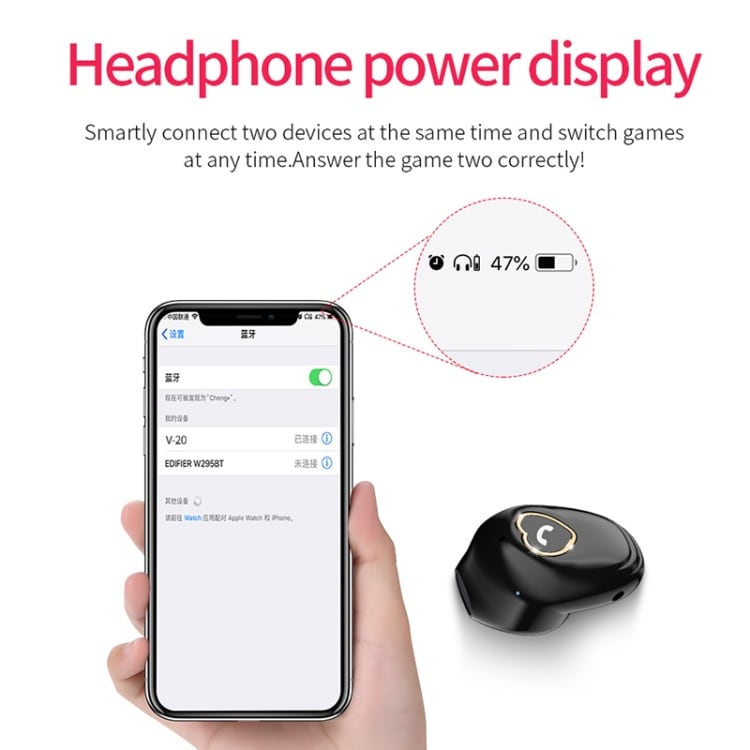 Mini Bluetooth 4.2 Hovedtelefoner In Ear