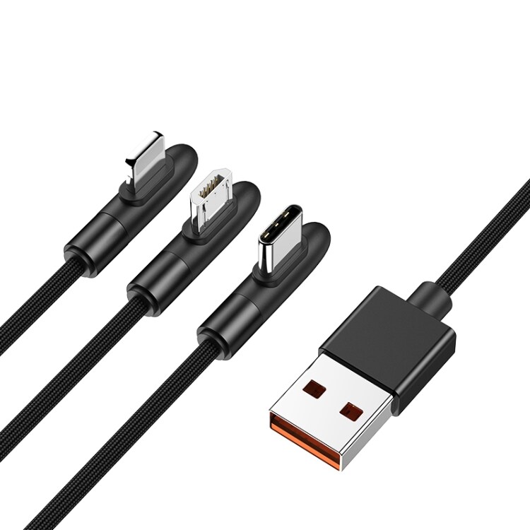 JOYROOM 3-i-1 Hurtigopladnings-kabel 8 pin + Micro USB + USB-C / Type-C