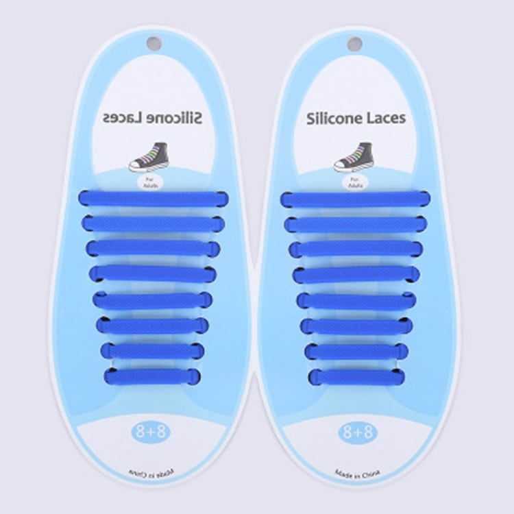 Elastiske Silikone Snørebånd Unisex - Blå Farve