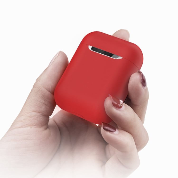 Shockproof Beskyttelsesetui Silikone til Apple AirPods 1 / 2 - Rød