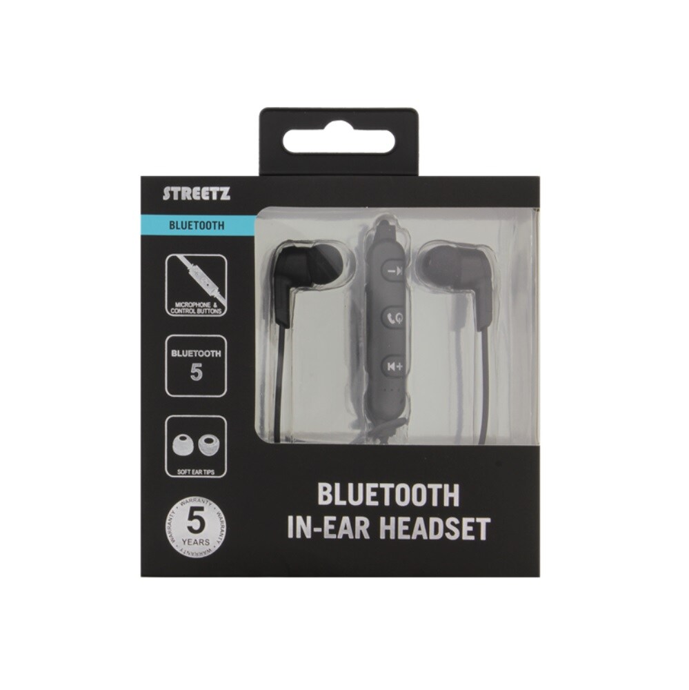 STREETZ In-ear Bluetooth Headset - Sort