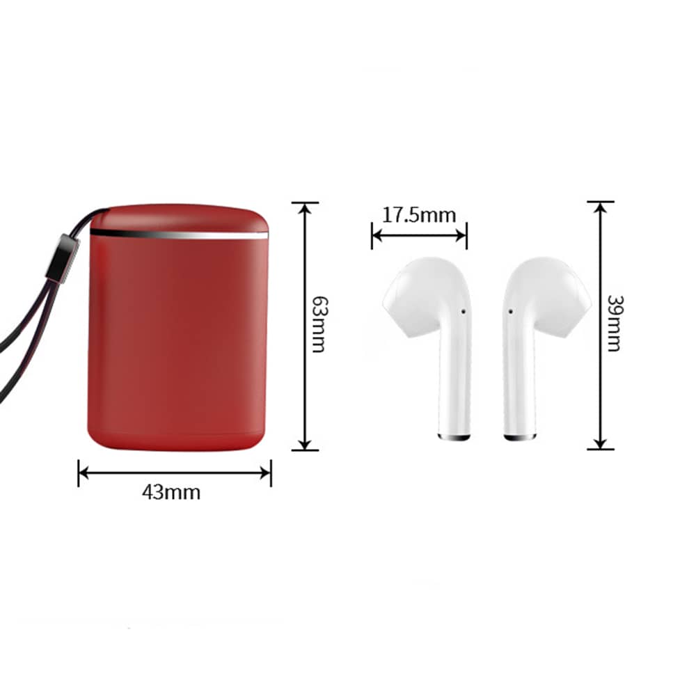 True Wireless Bluetooth Buds Hvid/Rød