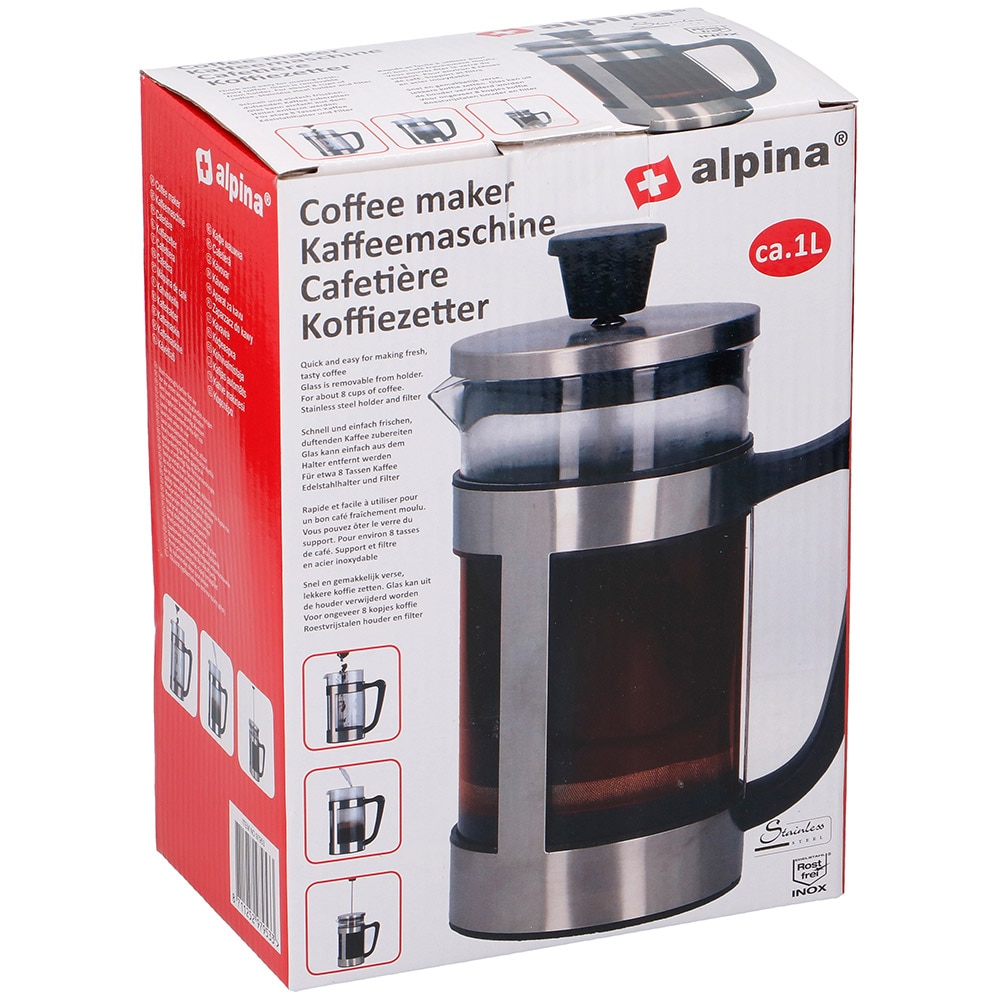 Alpina Stempelkande / Kaffepresser 1 liter
