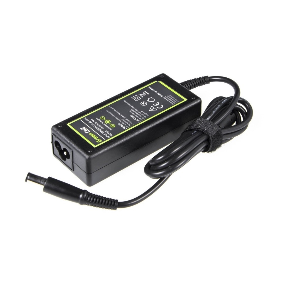Green Cell lader / AC Adapter til Dell 65W / 19.5V 3.34A / 7.4mm-5.0mm