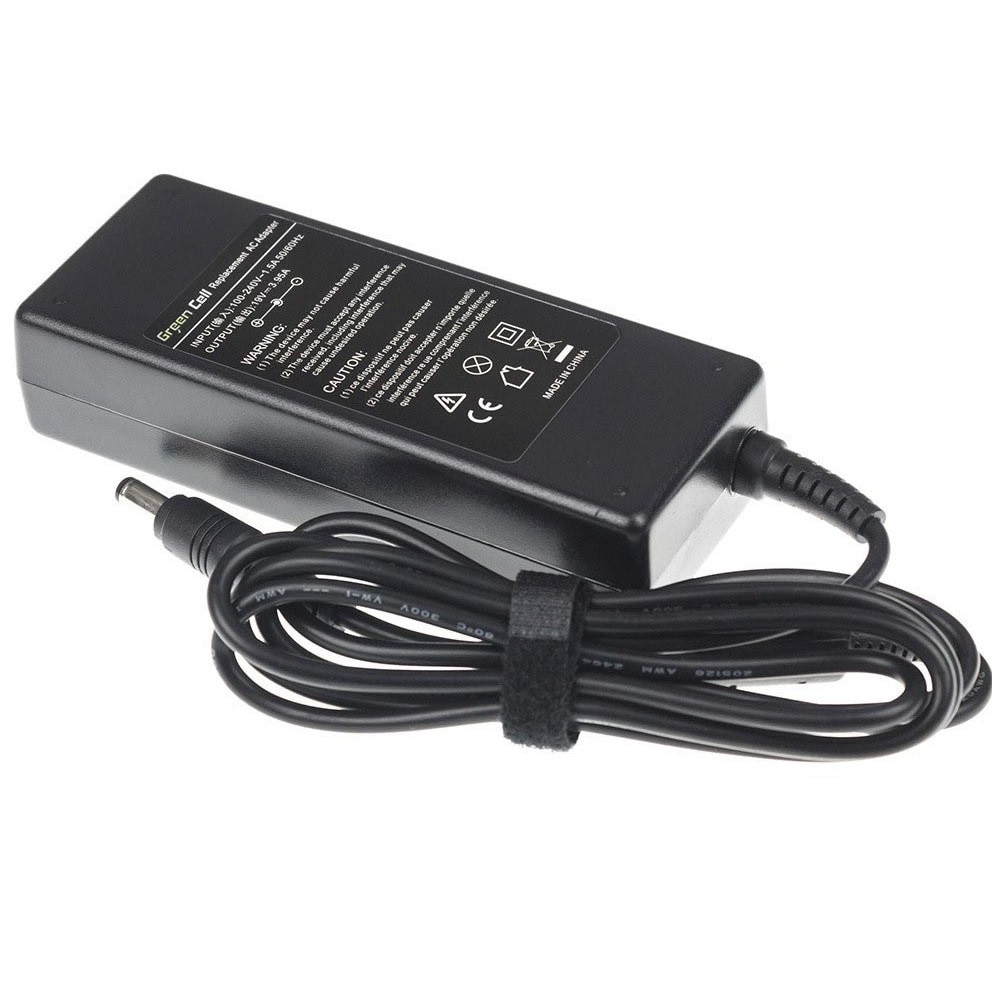 Green Cell lader / AC Adapter til Toshiba Asus 75W / 19V 3.95A / 5.5mm-2.5mm