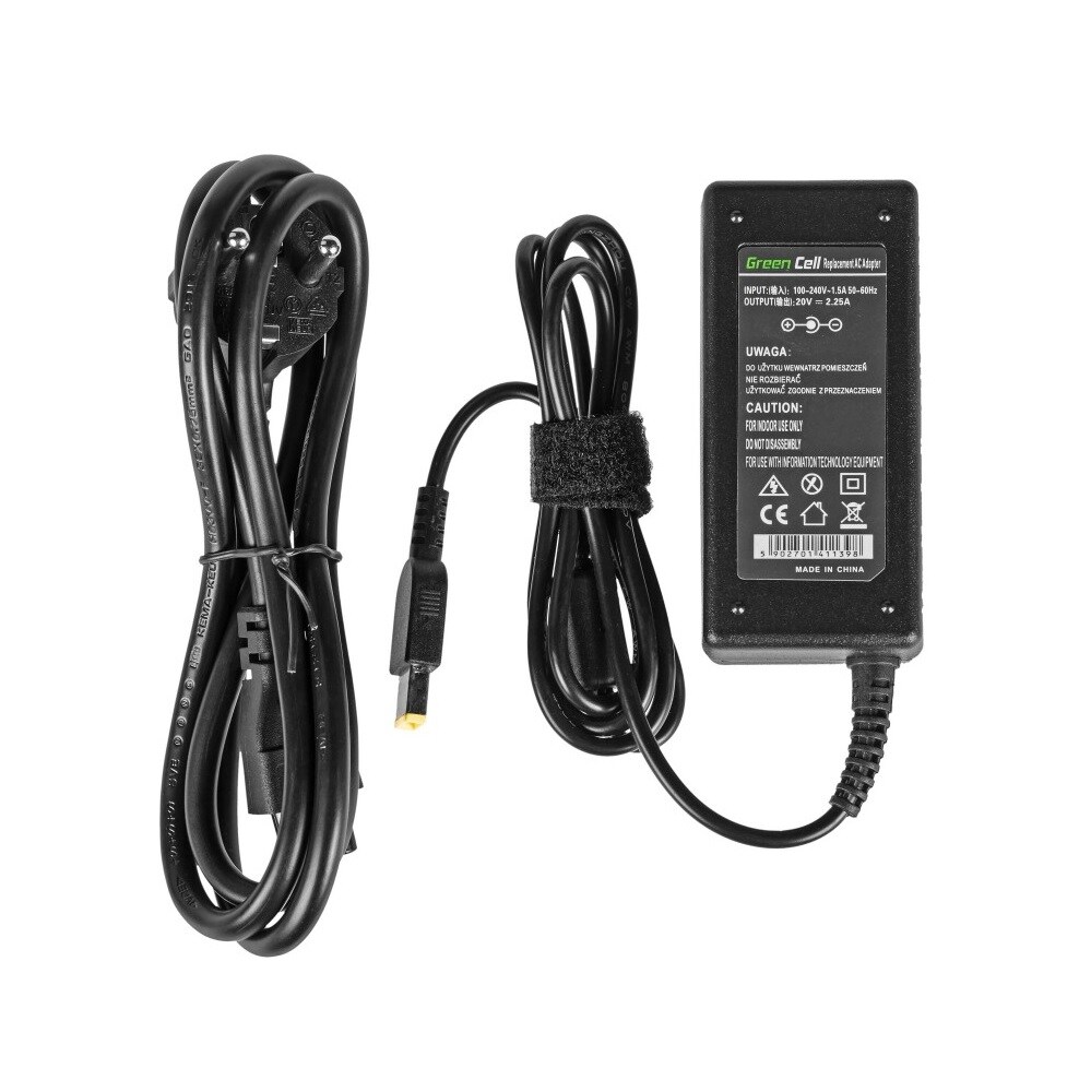 Green Cell lader / AC Adapter til Lenovo 45W / 20V 2.25A /