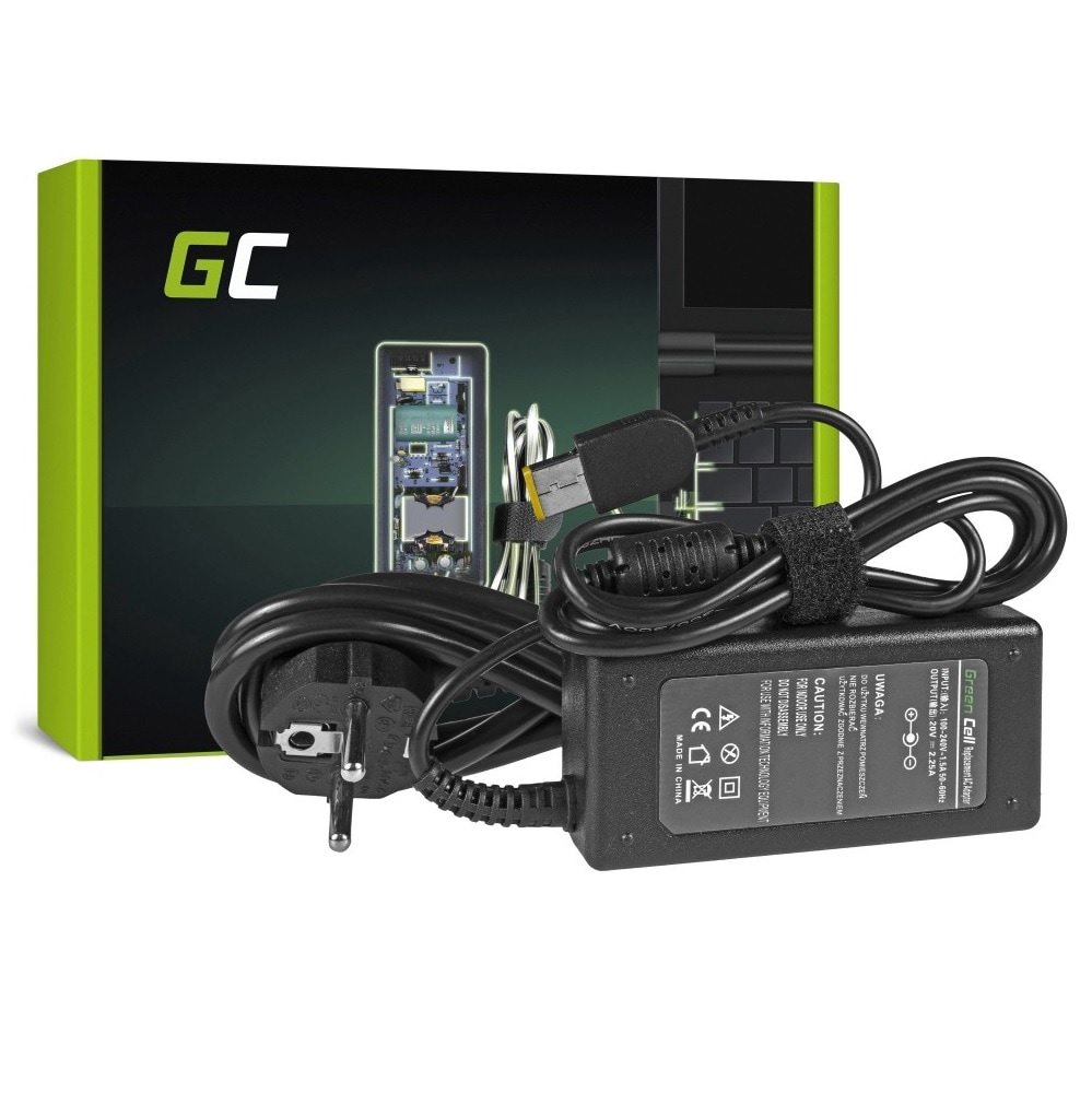 Green Cell lader / AC Adapter til Lenovo 45W / 20V 2.25A /