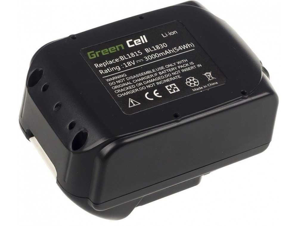 Green Cell værktøjsbatteri BL1830 til Makita BDF450SFE BTL061RF BTW450RFE