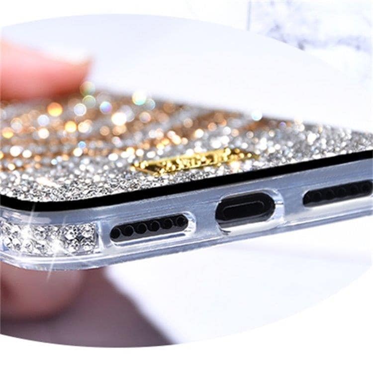 TPU-cover med Diamanter til iPhone XS / X