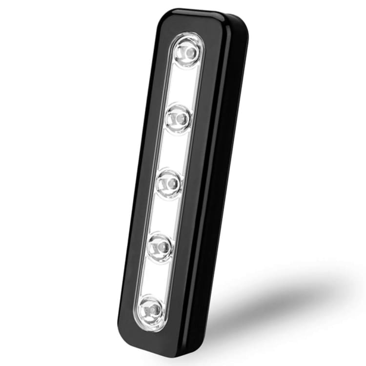 Sort spotlight med 5 LED'er og touch-funktion