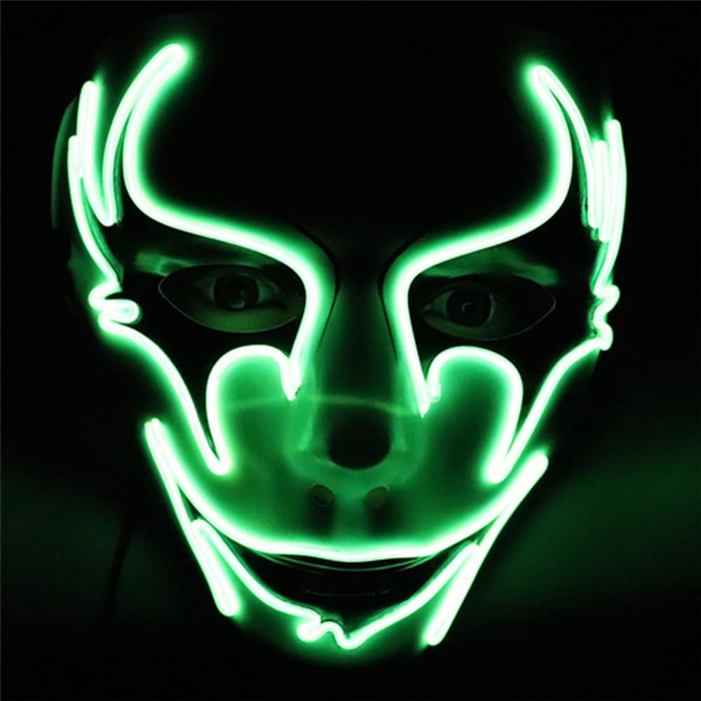 Halloweenmaske Glowing Grøn