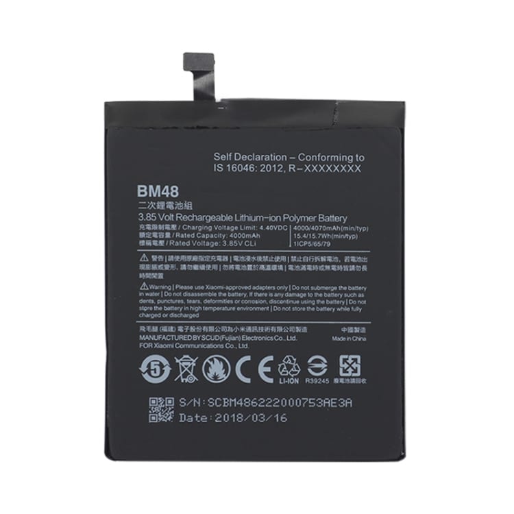 Mobilbatteri 4000mAh Xiaomi Note 2
