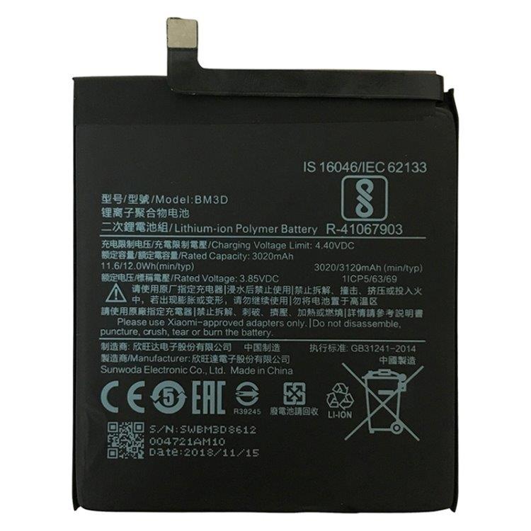 Mobilbatteri 3020mAh Xiaomi Mi 8 SE