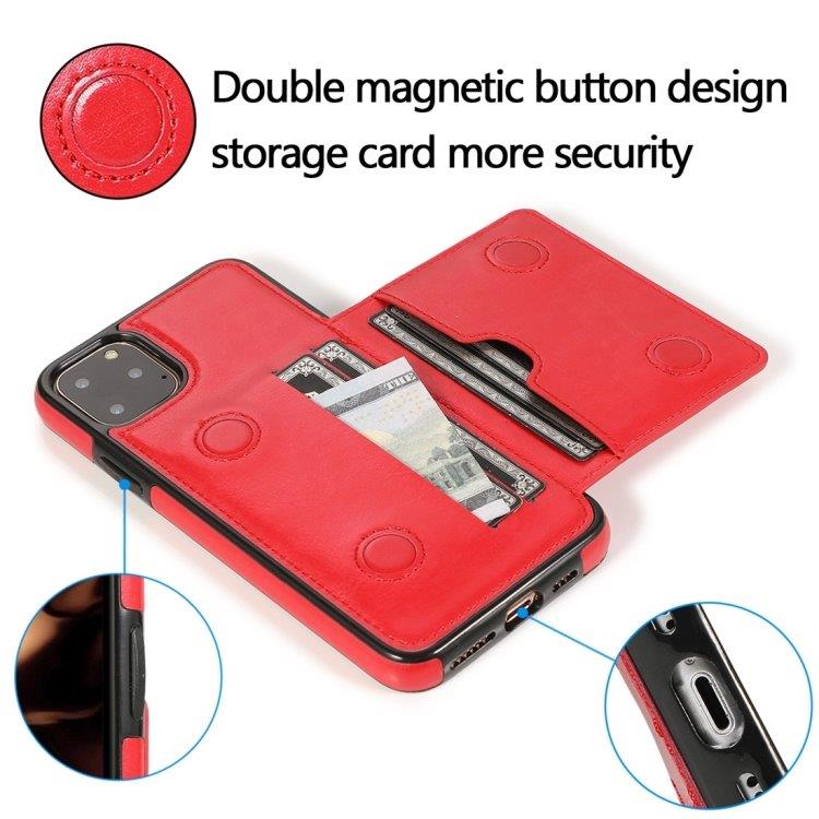 Tegnebogscover med stativ og tegnebog iPhone 11 Pro Rød