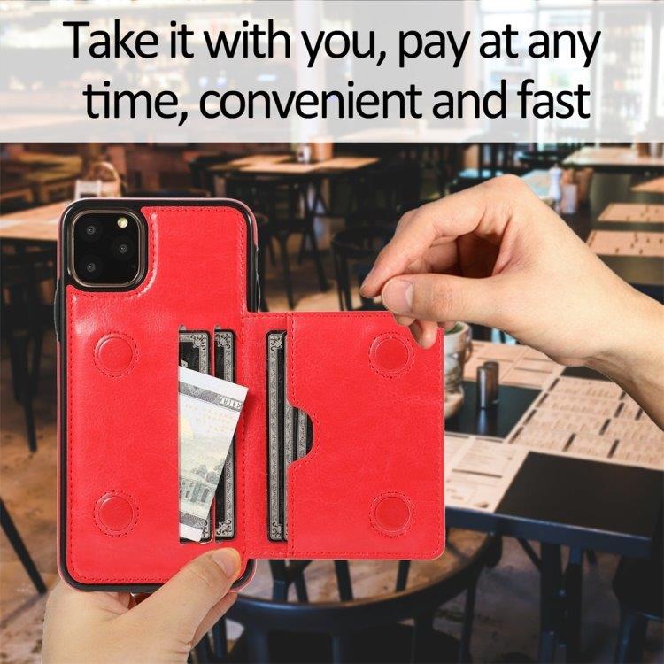 Tegnebogscover med stativ og tegnebog iPhone 11 Pro Rød