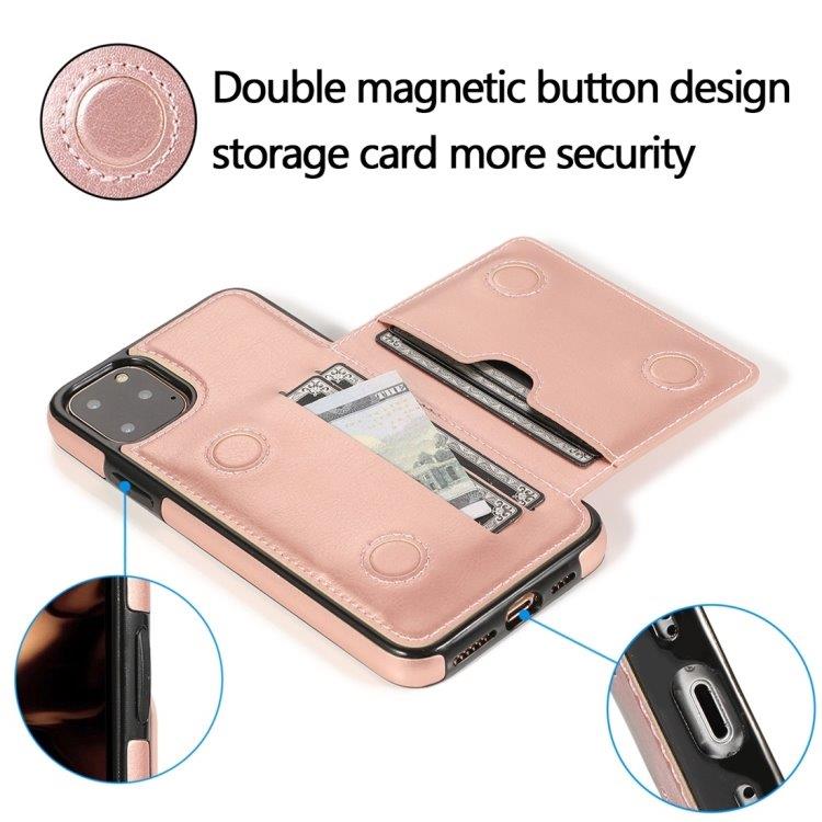 Tegnebogscover med stativ og tegnebog iPhone 11 Pro Rose Gold