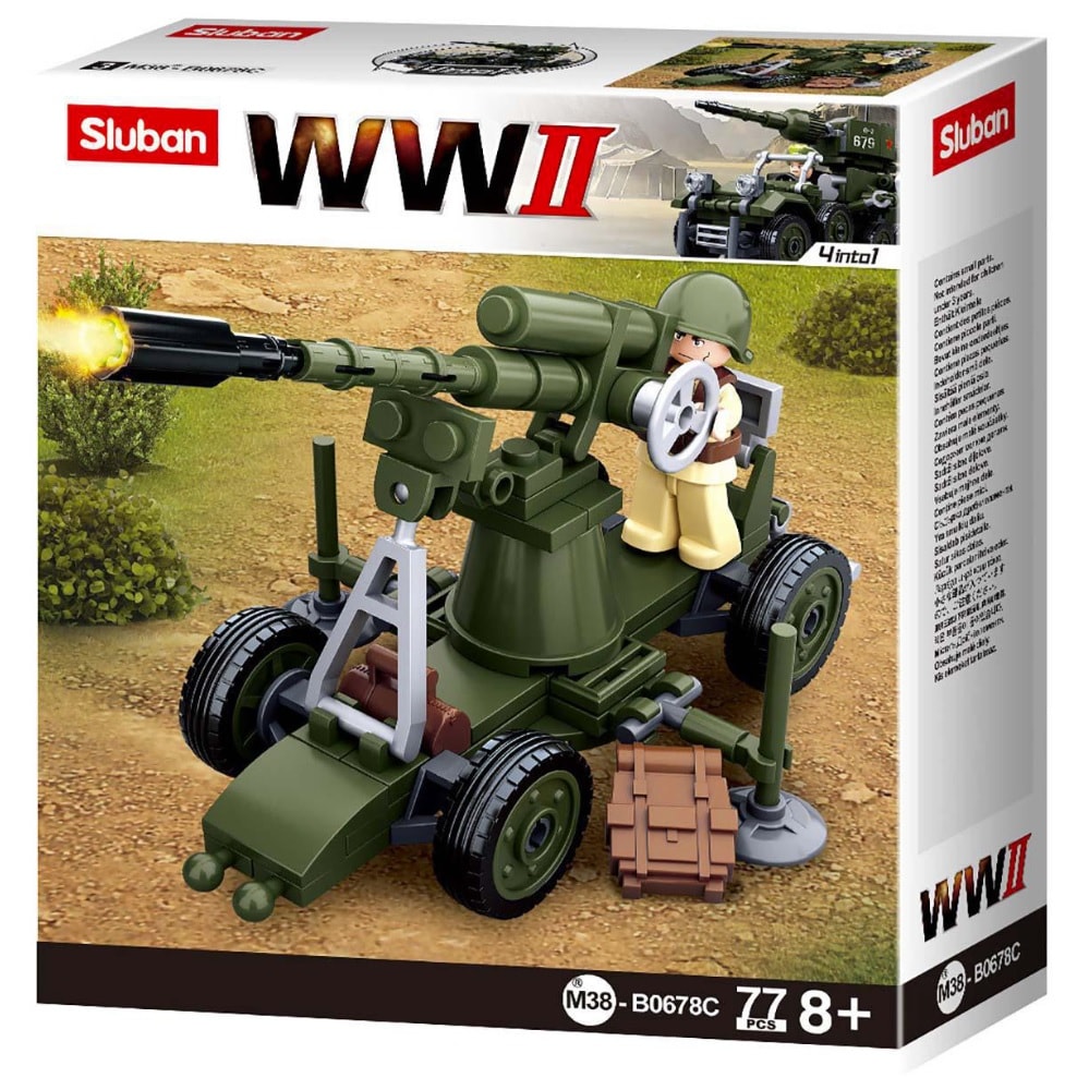 Byggeblokke WWII Serie Allied Antiaircraft Gun