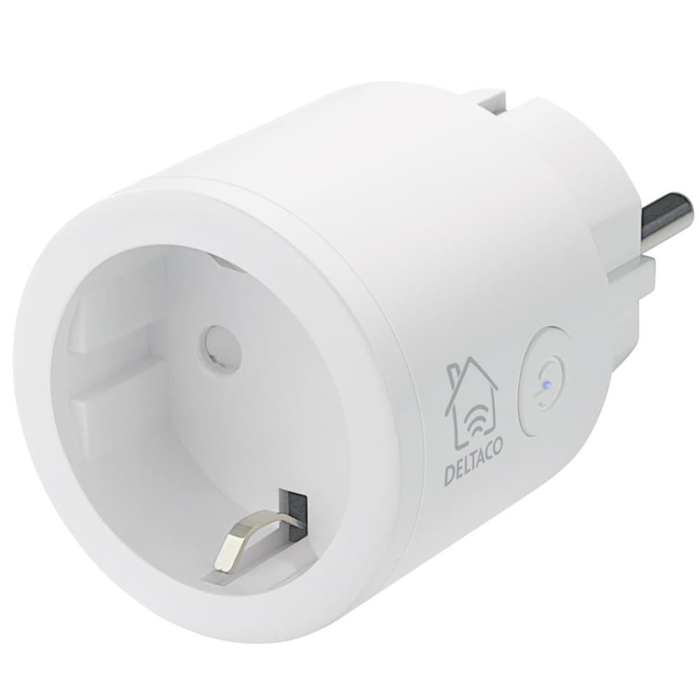 DELTACO SMART HOME WiFi-kontakt 1xCEE 7/3, 10A