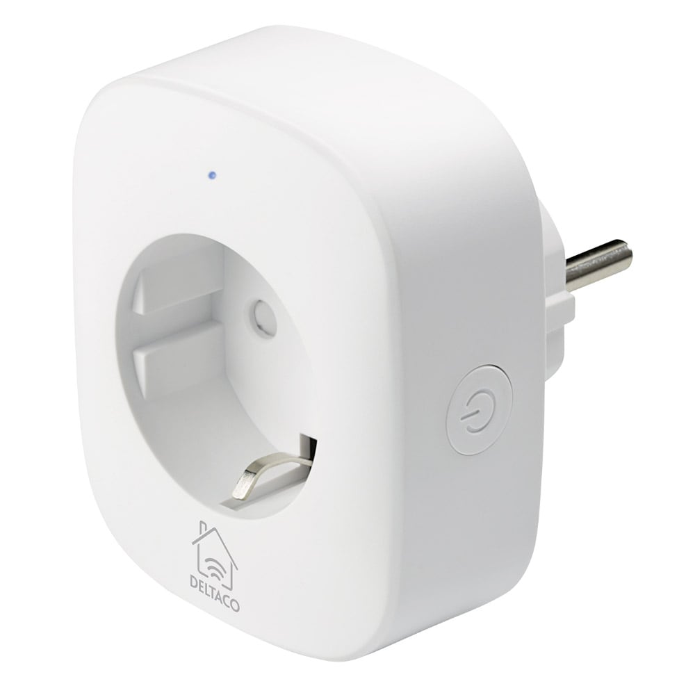 DELTACO SMART HOME WiFi-kontakt 1xCEE 7/3, 10A